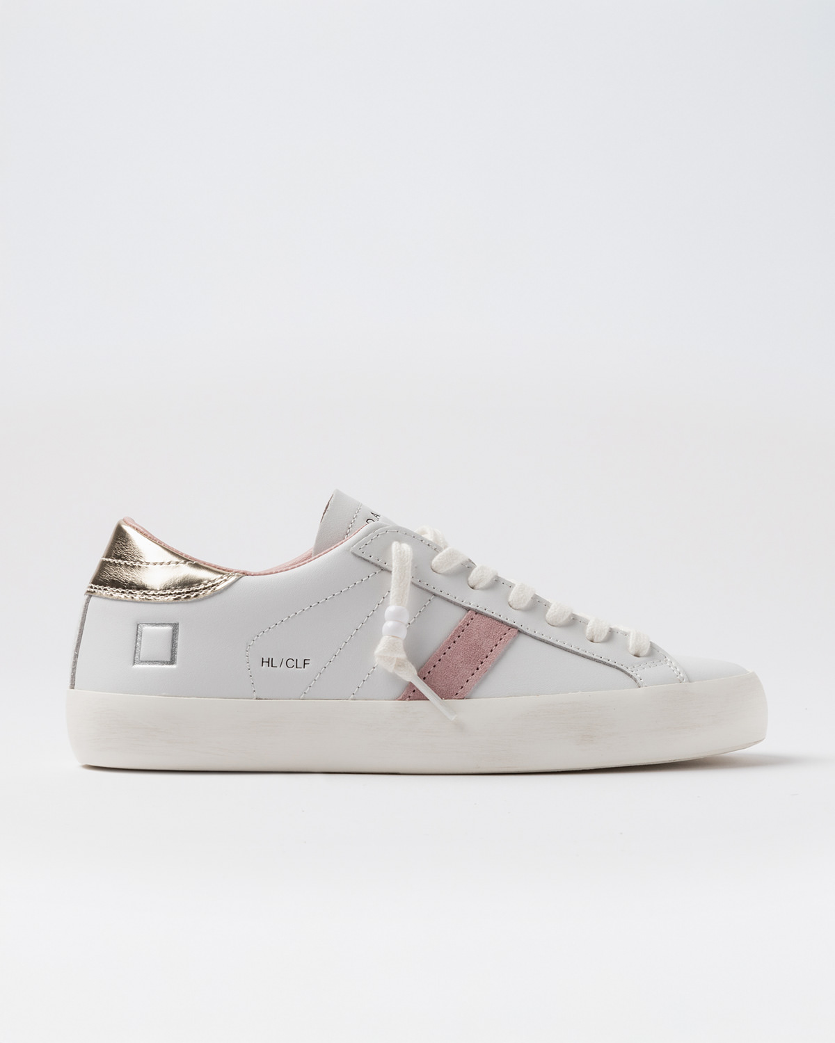 D.A.T.E.: HILL LOW CALF WHITE-PLATINUM