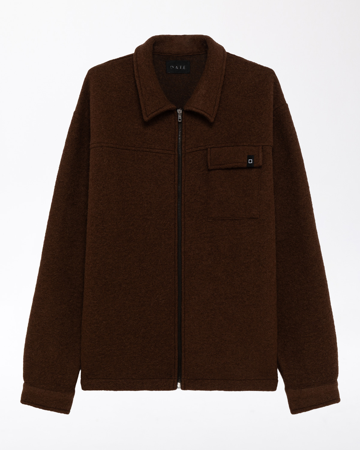 D.A.T.E.: SHIRT JACKET BASIC BROWN