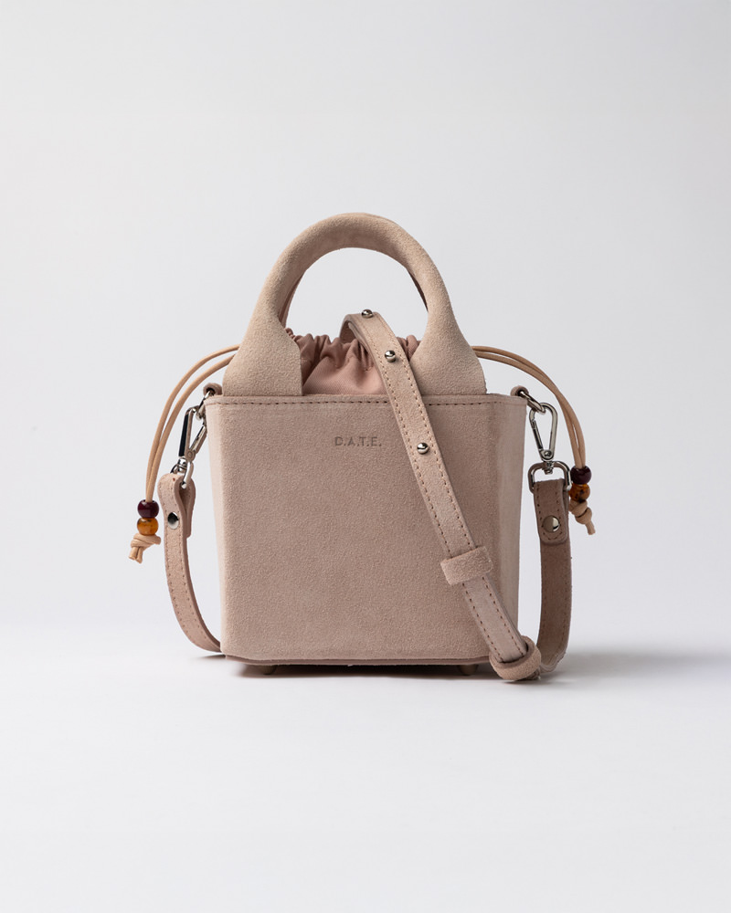 DATE CUBO BAG SUEDE PINK