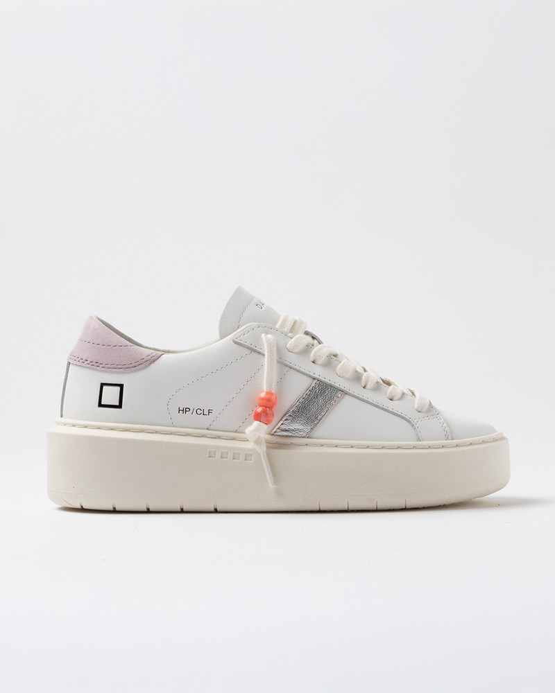 DATE HILL LOW PLATFORM CALF WHITE-PINK