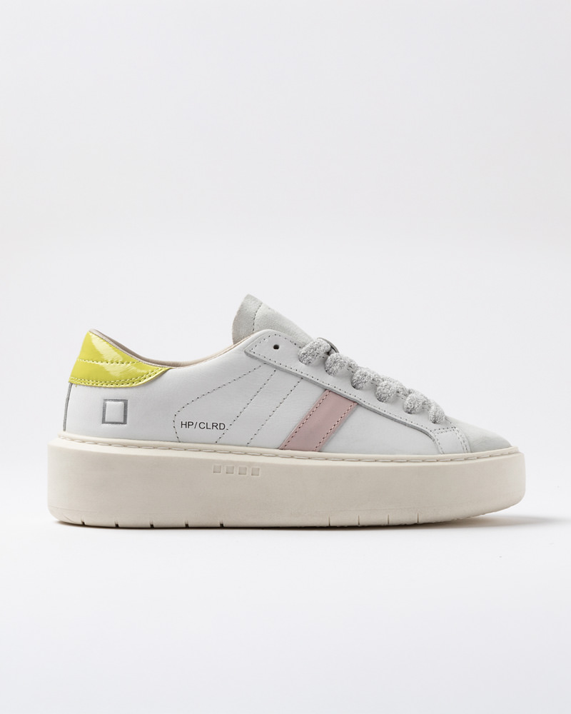 DATE HILL LOW PLATFORM COLORED WHITE-LEMON