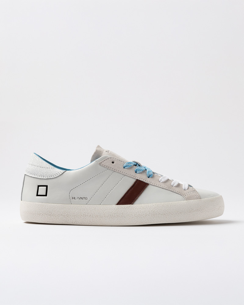 DATE HILL LOW VINTAGE CALF WHITE-TURQUOISE