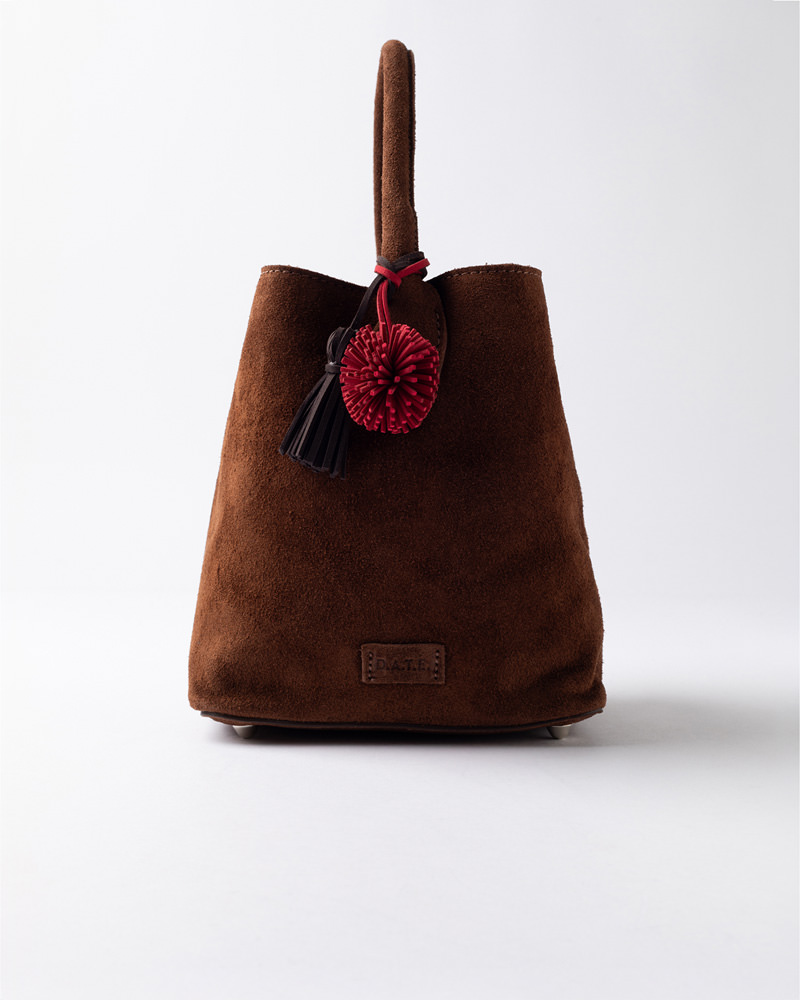 D.A.T.E.: PANIERE BAG VELOUR CUOIO