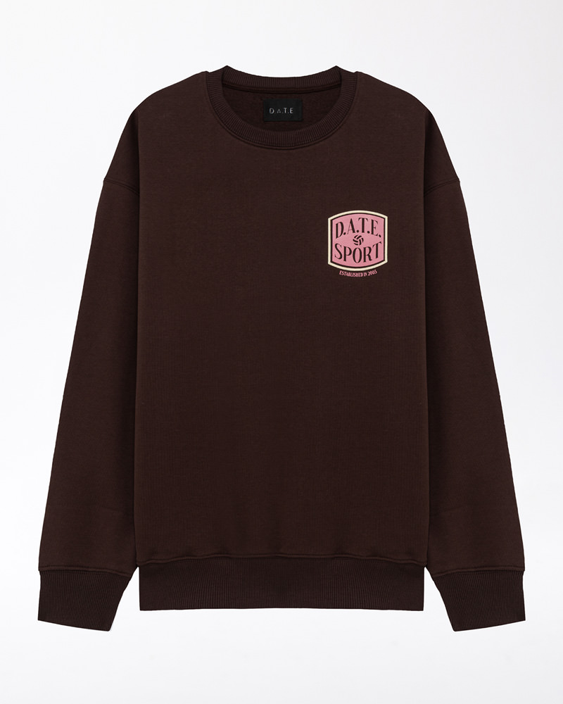 D.A.T.E.: SWEATSHIRT DATE SPORT BROWN
