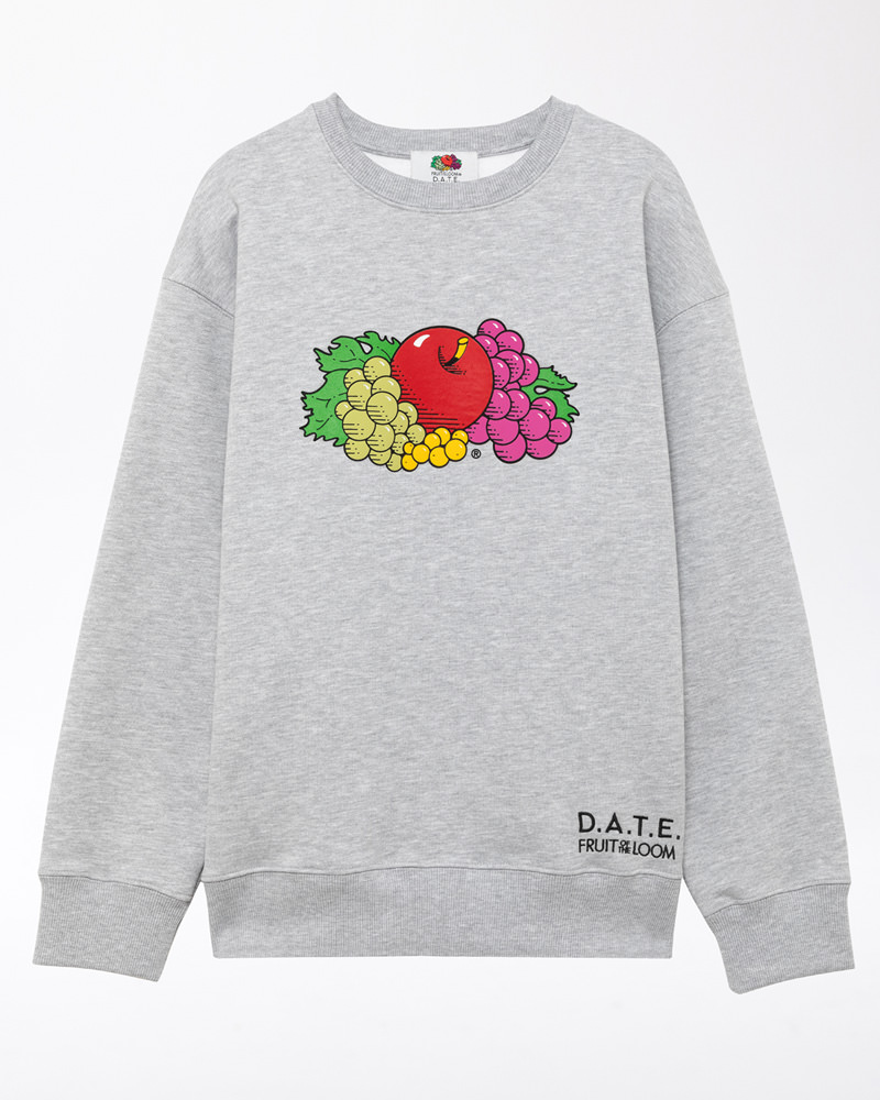 DATE SWEATSHIRT FRUIT GRAY