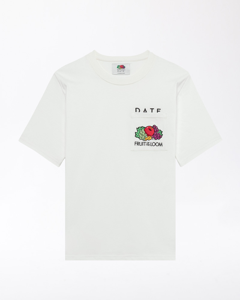 DATE T-SHIRT EMBROIDERY WHITE