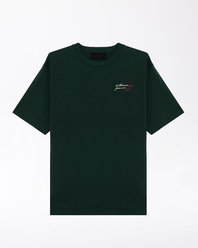 DATE T-SHIRT FRANCOBOLLO GREEN
