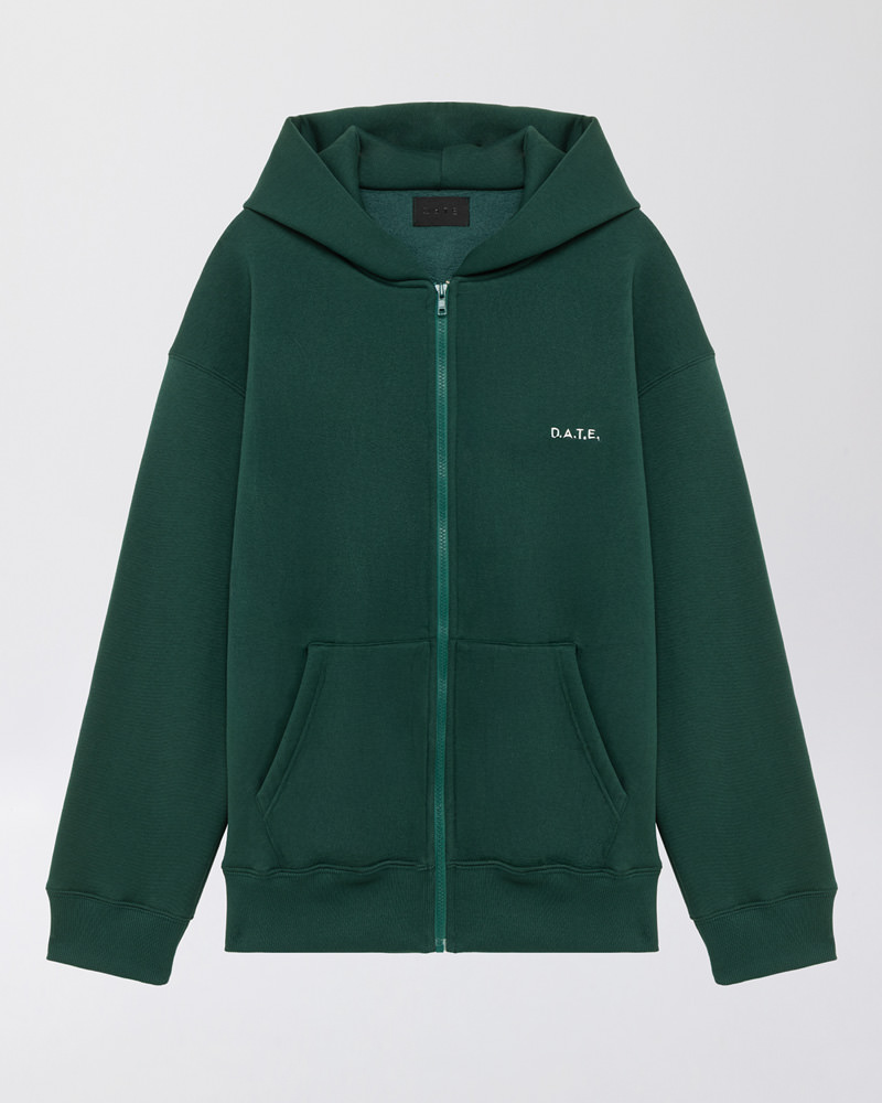 D.A.T.E.: ZIP HOODIE BASIC GREEN