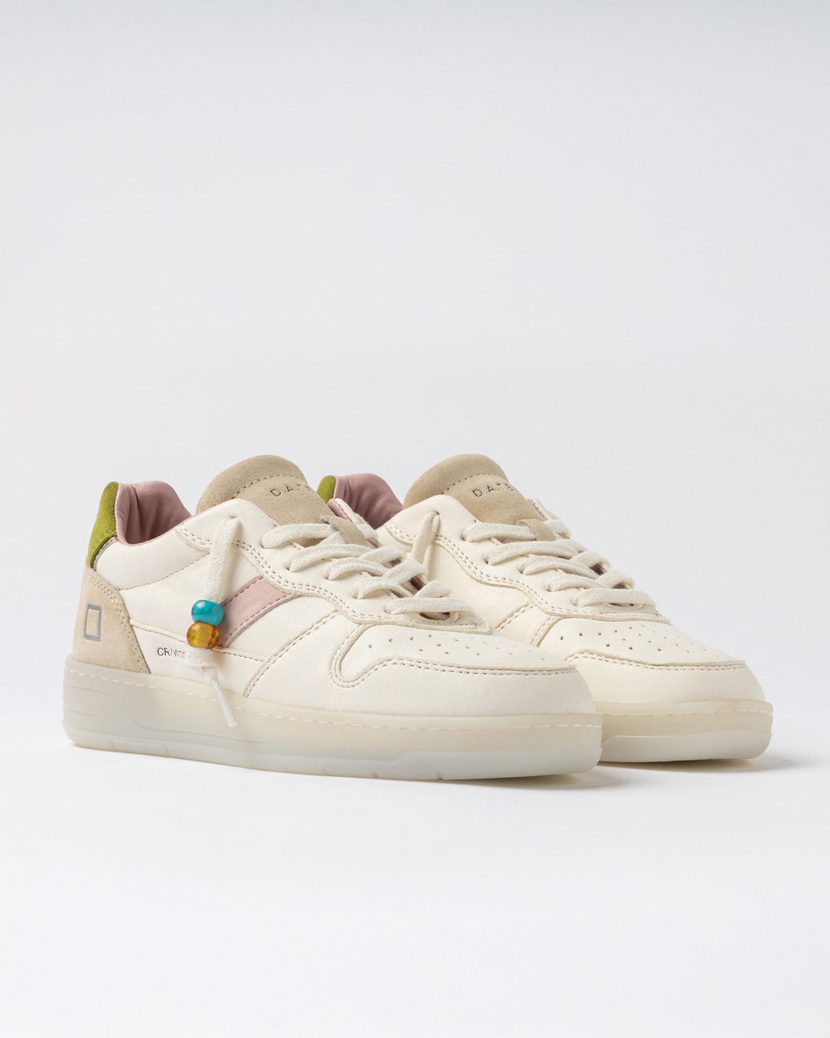 D.A.T.E.: COURT 2.0 VINTAGE CALF IVORY-KIWI