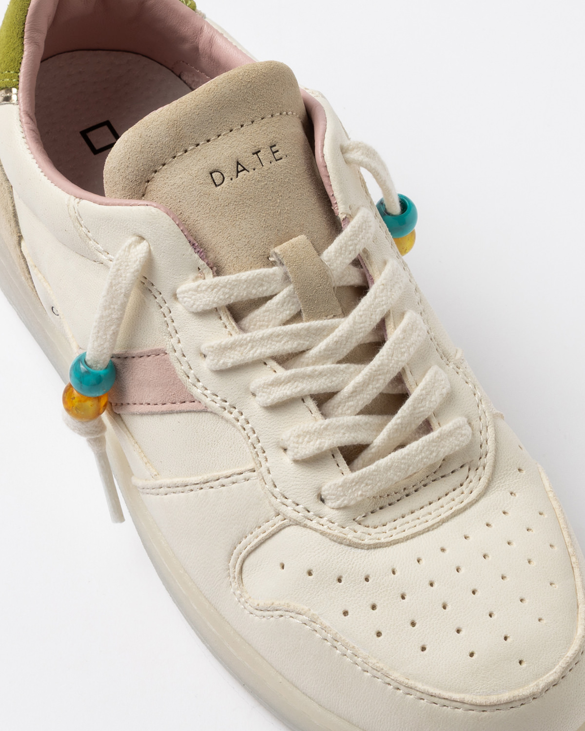 D.A.T.E.: COURT 2.0 VINTAGE CALF IVORY-KIWI