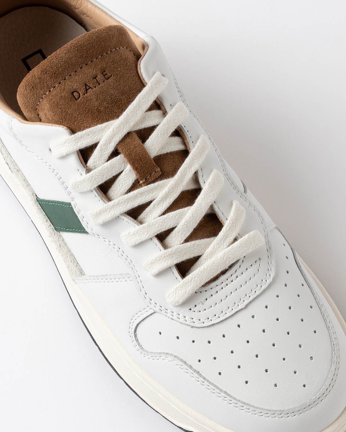 D.A.T.E.: COURT 2.0 VINTAGE WHITE-CUOIO