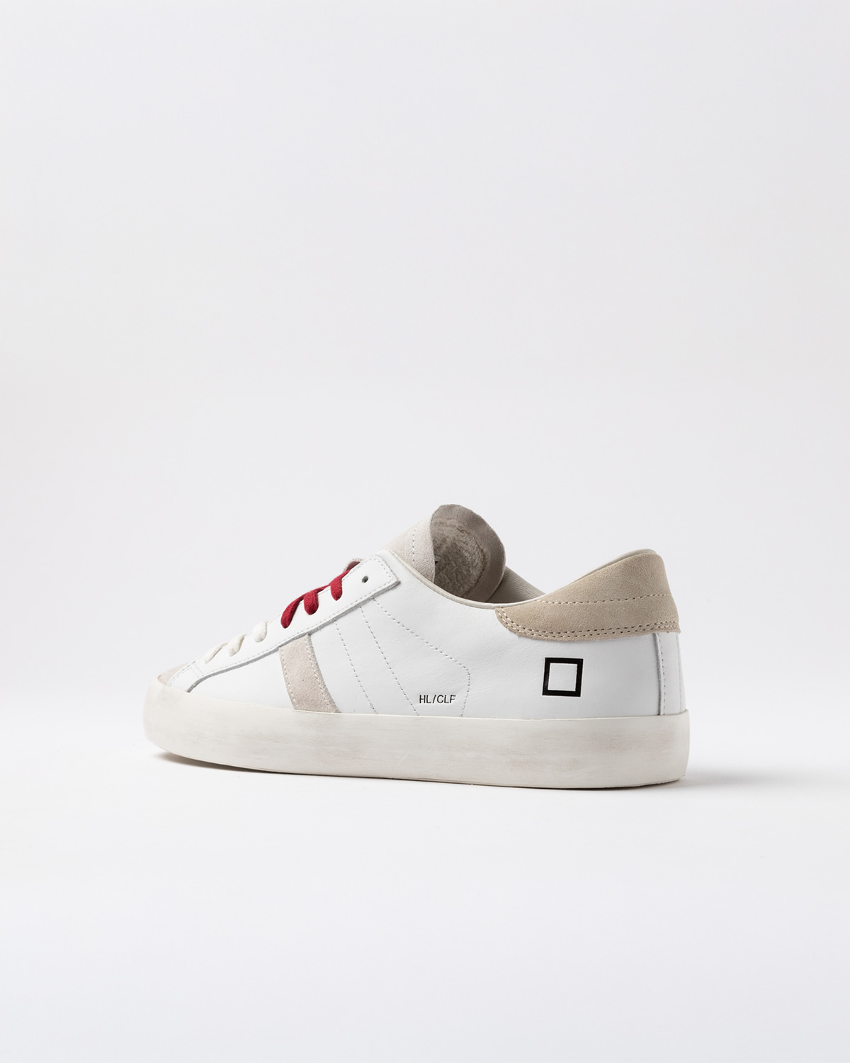 D.A.T.E.: HILL LOW CALF WHITE-BEIGE