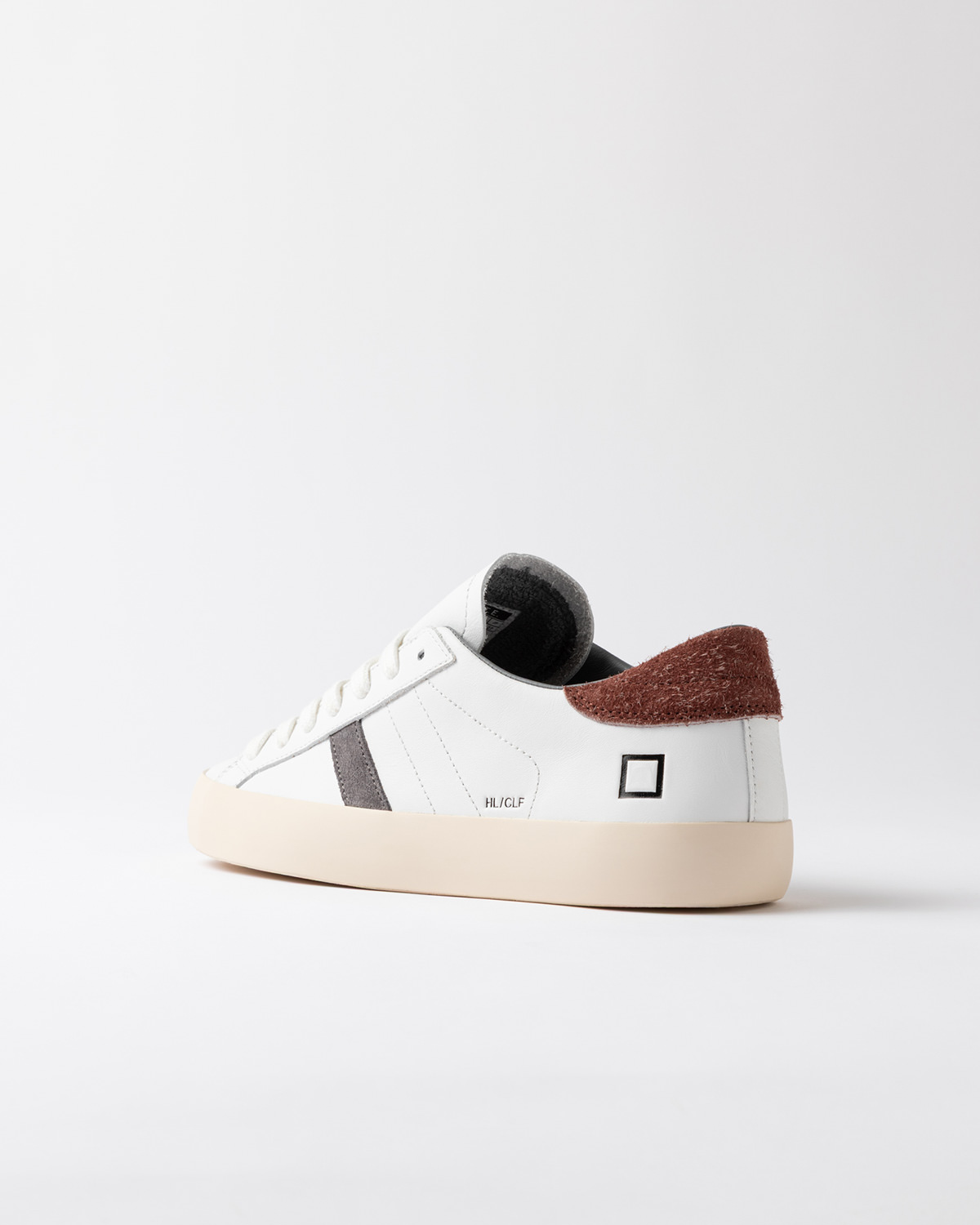 D.A.T.E.: HILL LOW CALF WHITE-BORDEAUX