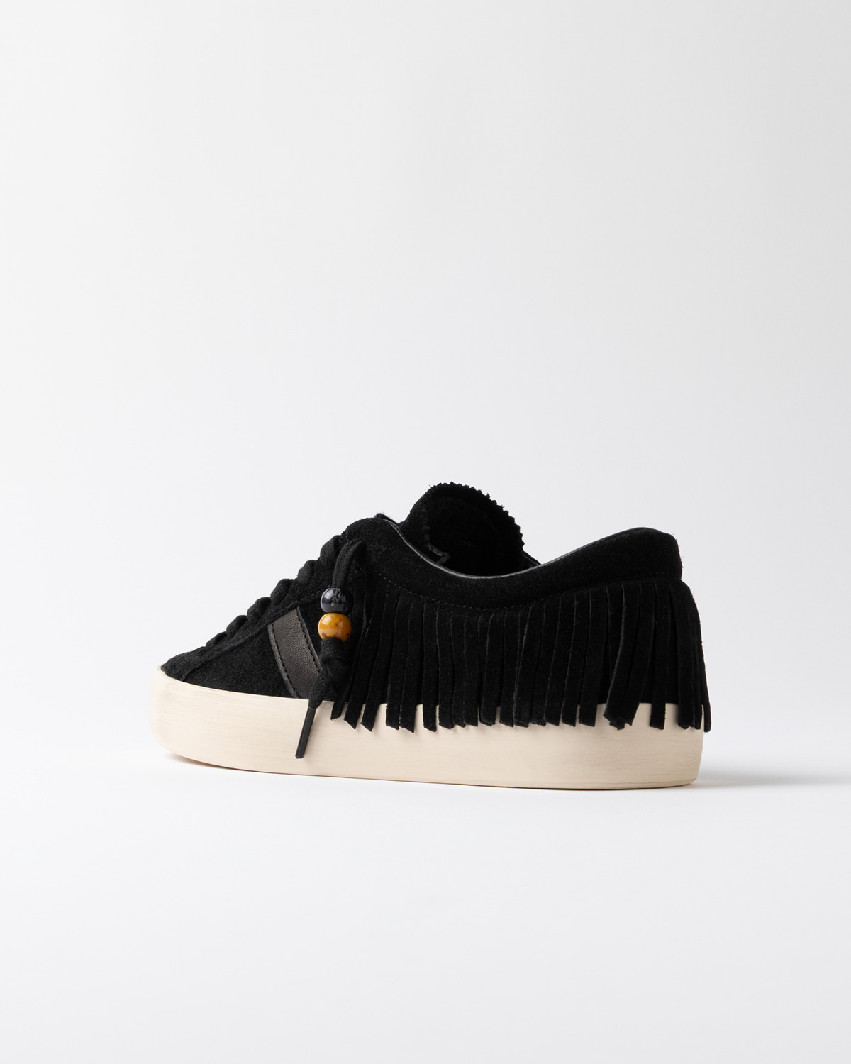 D.A.T.E.: HILL LOW FRINGED BLACK