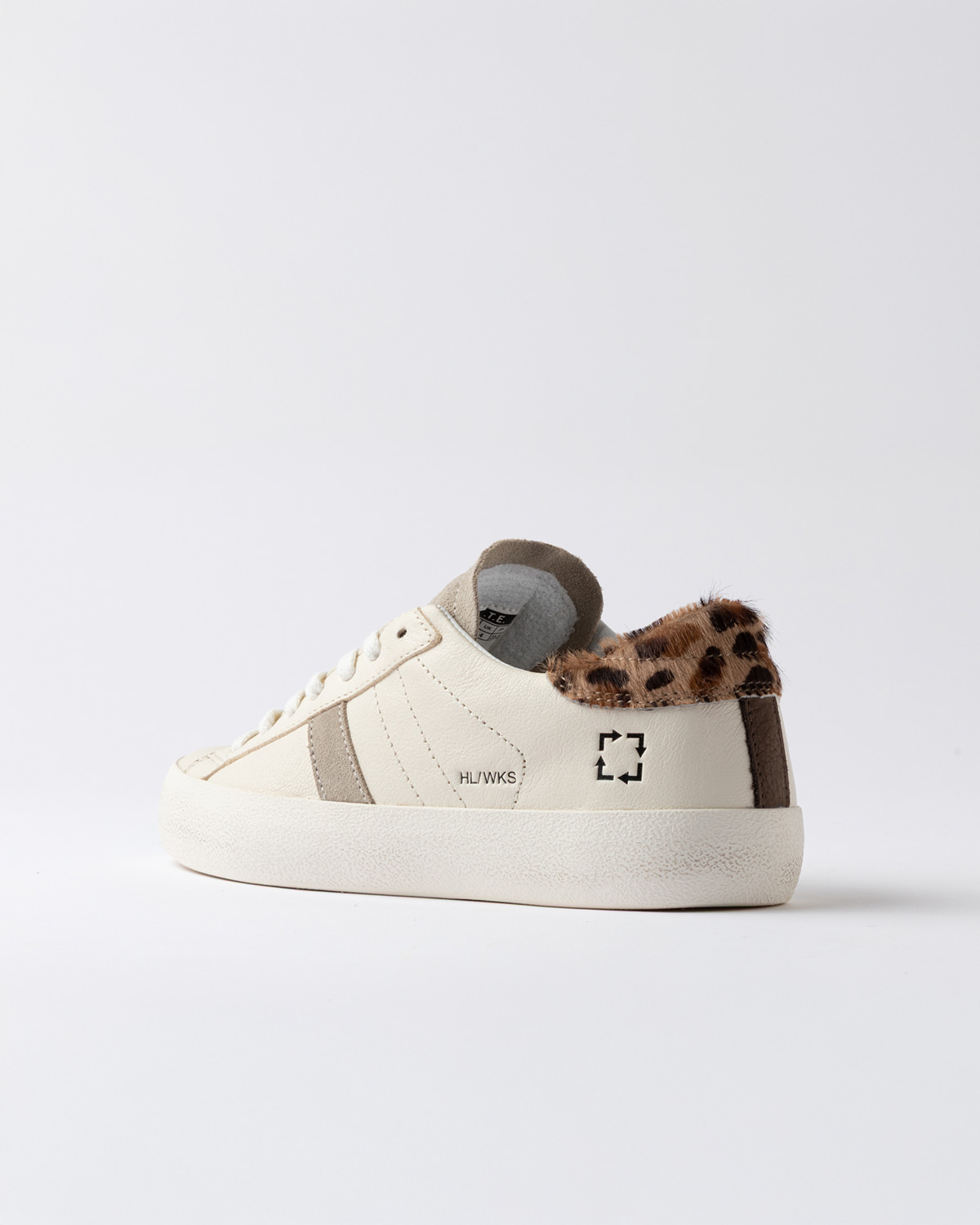 D.A.T.E.: HILL LOW WORKSHOP CREAM-LEOPARD