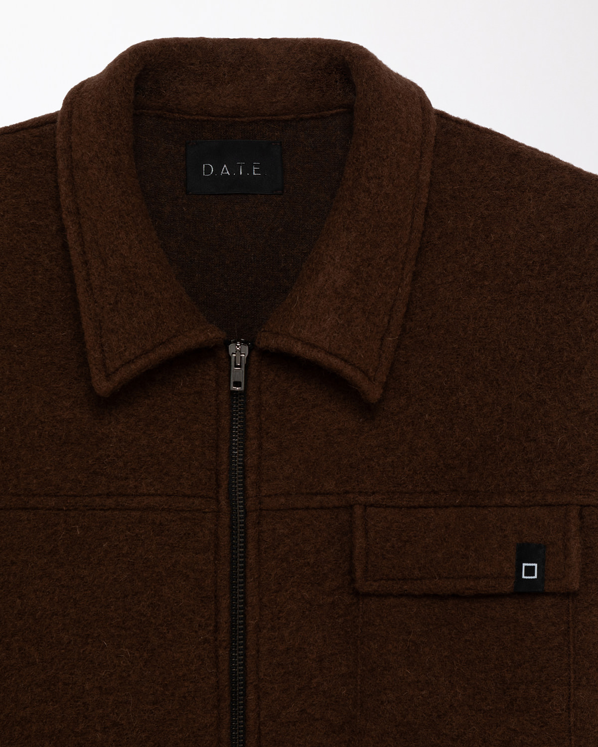 D.A.T.E.: SHIRT JACKET BASIC BROWN