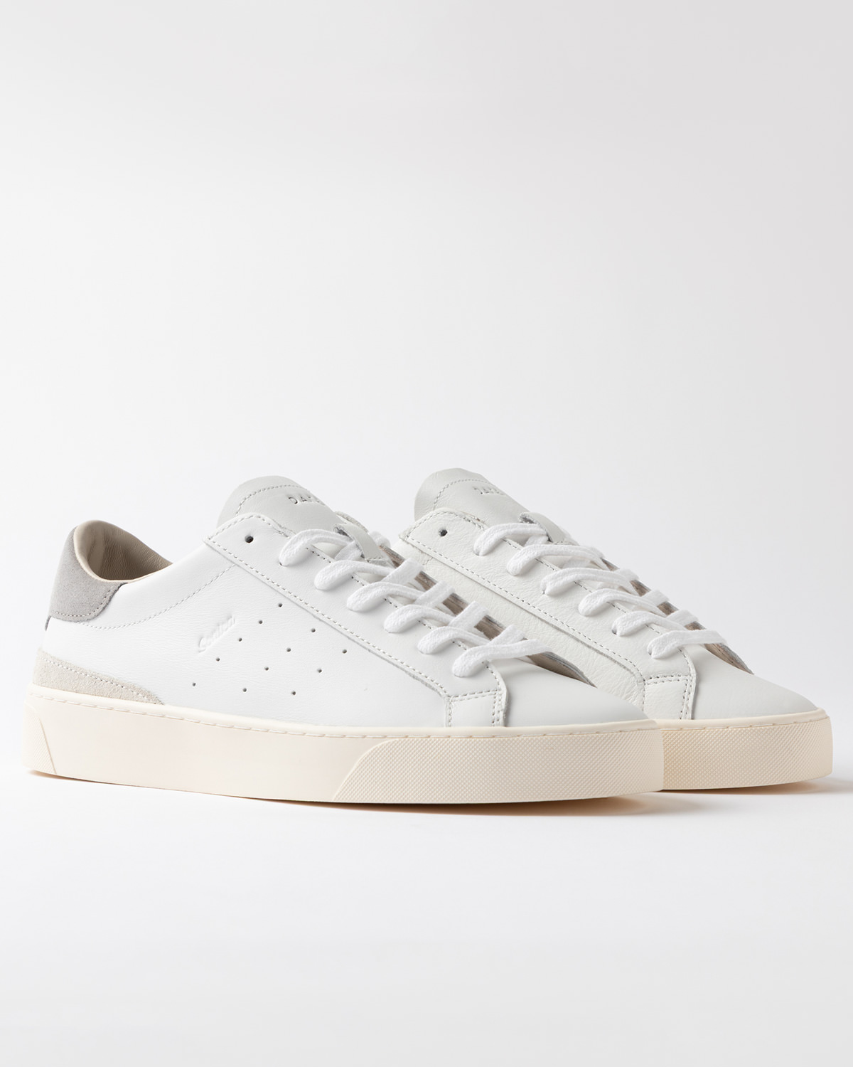 D.A.T.E.: SONICA CALF WHITE-GRAY