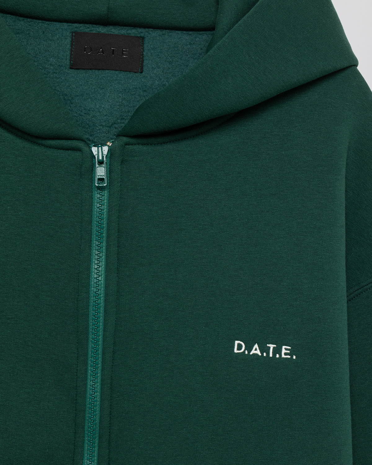 D.A.T.E.: ZIP HOODIE BASIC GREEN